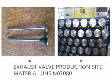 Aleaciones de la válvula de escape de UNS N07080 para la válvula de escape del motor de combustión interna del poder más elevado
